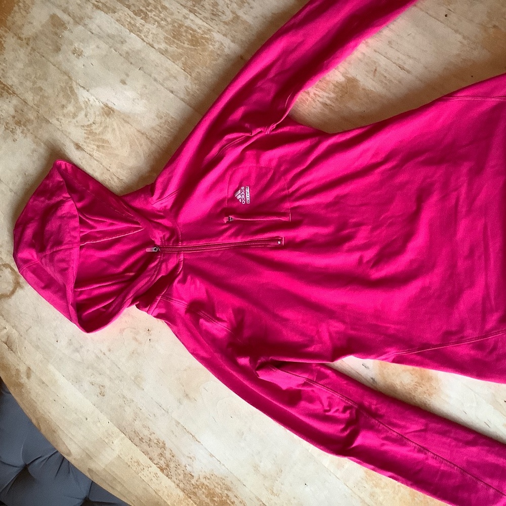 Small Adidas Techfit quarter-zip hoodie